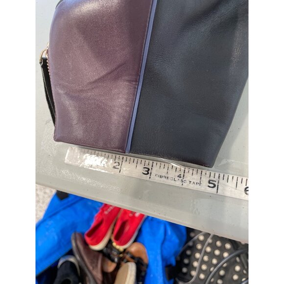 CAbi Bisset Colorblock Bootie Women 8 Wine Mulberry Black Leather High Heel Chic - Picture 9 of 10